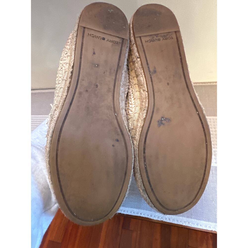 Tory Burch Espadrilles in Tan and Black Raffia size 6 - Picture 6 of 7